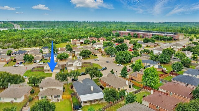 6917 Tessla Dr, Dallas, TX 75241 - aerial perspective of suburban area featuring a forest