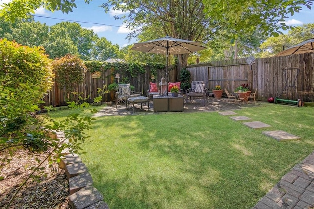 228 Mccarley Pl, Mckinney, TX 75071 - view of yard with a patio area