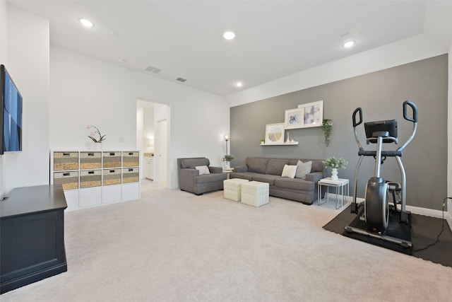 13037 Cabana Dr, Frisco, TX 75035 - living room featuring carpet floors, recessed lighting, and baseboards