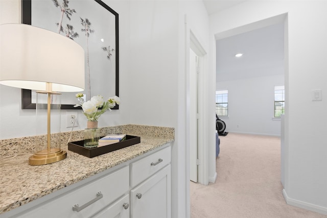 13037 Cabana Dr, Frisco, TX 75035 - corridor featuring light carpet and baseboards