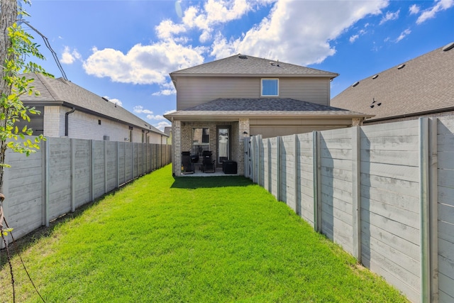 3108 Engelman Dr, Mckinney, TX 75071 - rear view of property featuring brick siding, roof with shingles, and a patio