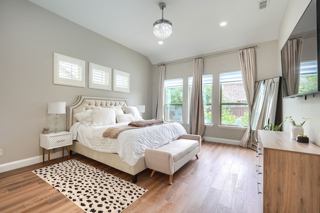 4533 Cheetah Trl, Frisco, TX 75034 - bedroom featuring baseboards, light wood-type flooring, and recessed lighting