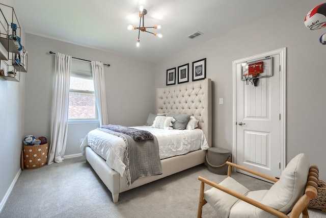 4533 Cheetah Trl, Frisco, TX 75034 - bedroom featuring carpet floors, baseboards, and a chandelier