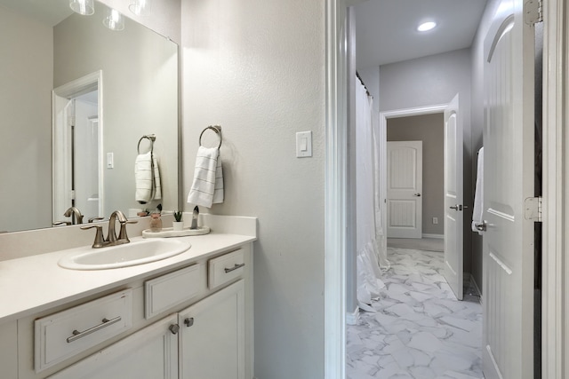 4533 Cheetah Trl, Frisco, TX 75034 - bathroom with marble finish floors and vanity