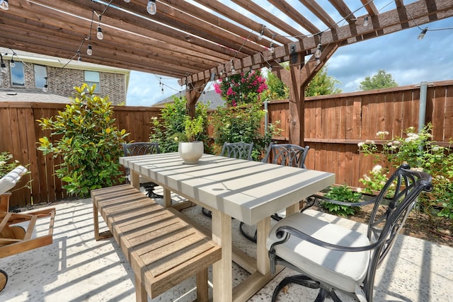 4533 Cheetah Trl, Frisco, TX 75034 - fenced backyard featuring outdoor dining area, a pergola, and a patio