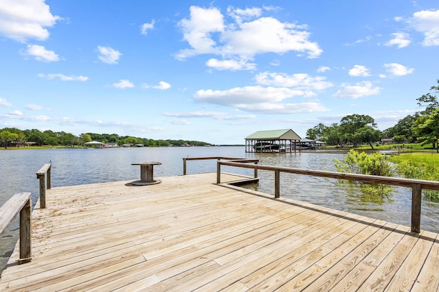 1801 Beavers Pt, Bonham, TX 75418 - dock area featuring a water view and a gazebo