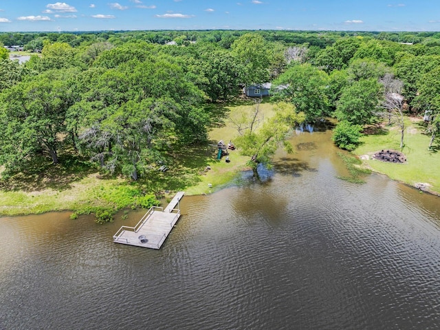 1801 Beavers Pt, Bonham, TX 75418 - bird's eye view of a large body of water and a forest