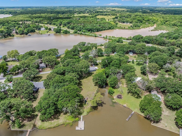 1801 Beavers Pt, Bonham, TX 75418 - view of property location with a nearby body of water and a heavily wooded area