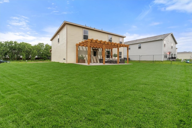 111 Peace Lily Way, Tolar, TX 76476 - rear view of house featuring a pergola and a patio