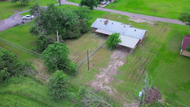 110 Twin Cir, Wortham, TX 76693 - aerial view of property and surrounding area