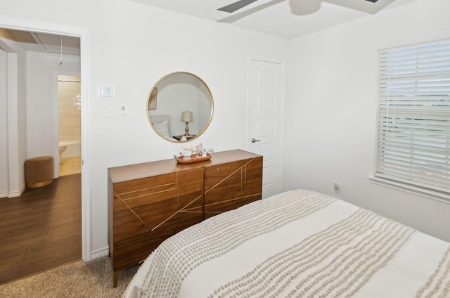 901 Violet Way, Celina, TX 75009 - bedroom with attic access, wood finished floors, and baseboards