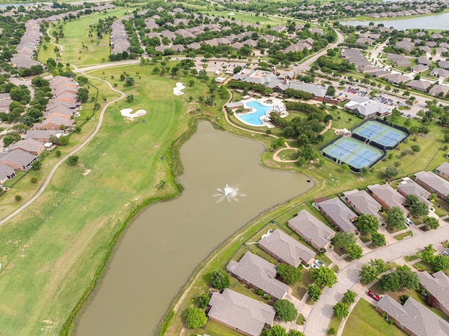 7735 Whirlwind Dr, Frisco, TX 75036 - aerial view of property and surrounding area featuring a large body of water and nearby suburban area