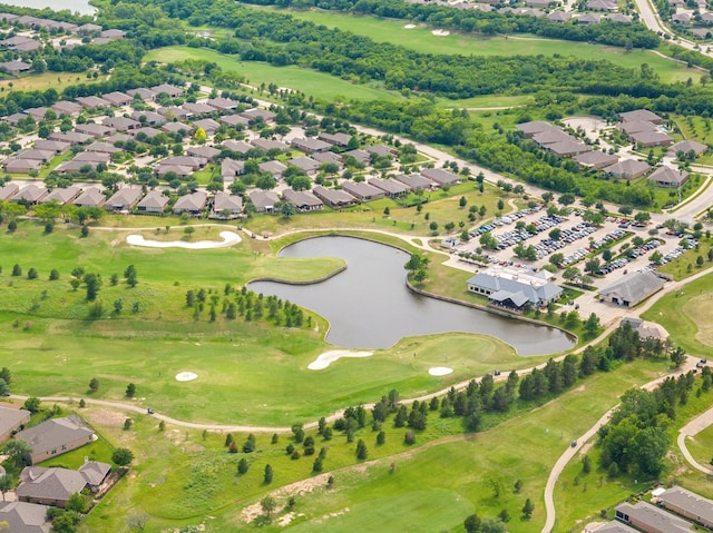7735 Whirlwind Dr, Frisco, TX 75036 - aerial view of property's location featuring a large body of water, nearby suburban area, and a local golf course