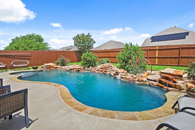 5139 Crystal Lake Ave, Krum, TX 76249 - view of swimming pool with a fenced backyard and a patio area