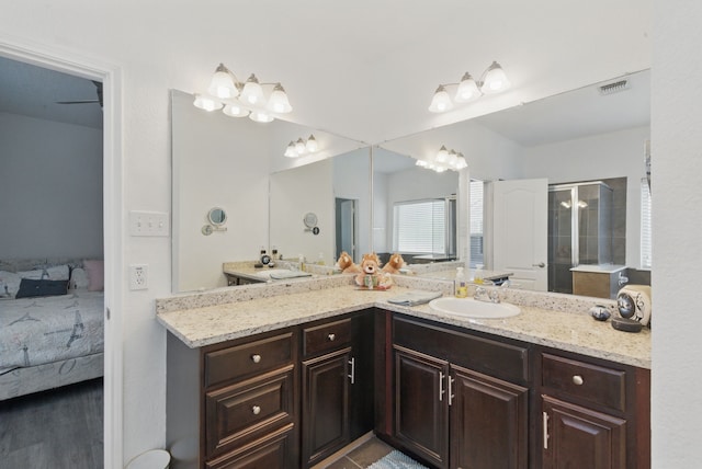 10957 Colonial Heights Ln, Fort Worth, TX 76179 - full bath with ensuite bath, a stall shower, and vanity