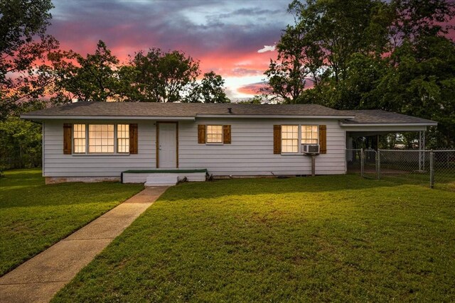116 S Barron St, Arp, TX 75750 - ranch-style house with an attached carport and cooling unit
