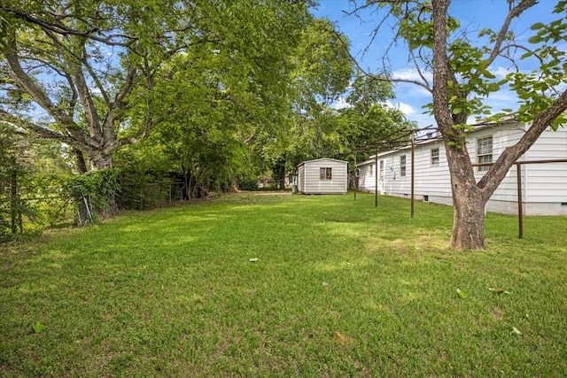 116 S Barron St, Arp, TX 75750 - view of yard featuring a storage shed and an outbuilding