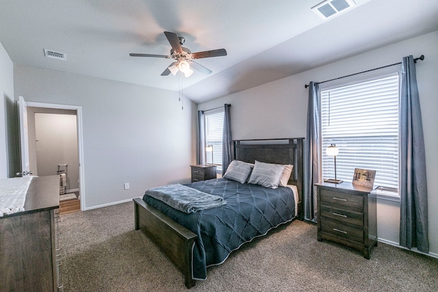 2358 Aylesbury Dr, Copperas Cove, TX 76522 - bedroom with dark carpet, baseboards, and a ceiling fan