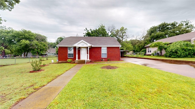 1107 Vine St, Weatherford, TX 76086 - bungalow-style house featuring brick siding, driveway, and a shingled roof