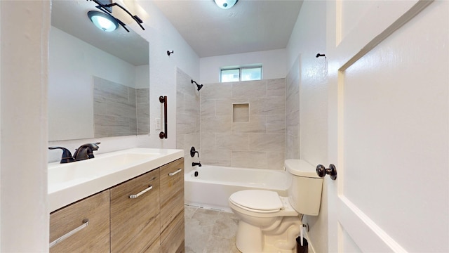 1107 Vine St, Weatherford, TX 76086 - bathroom featuring toilet, vanity, and shower / bath combination