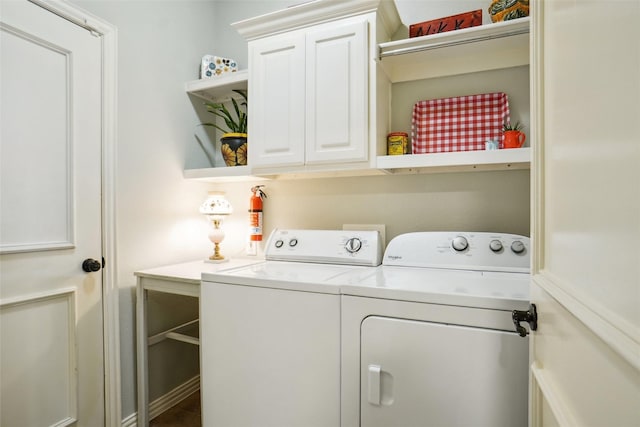 6008 Thistle Way, Denton, TX 76210 - clothes washing area with separate washer and dryer and cabinet space