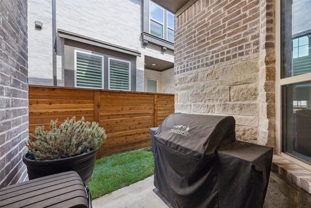 424 Somerville Dr, Mckinney, TX 75071 - view of patio / terrace with a grill and fence