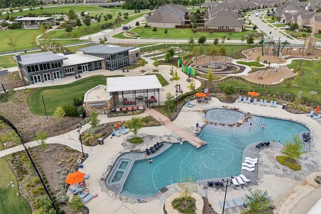 424 Somerville Dr, Mckinney, TX 75071 - drone / aerial view of a pool