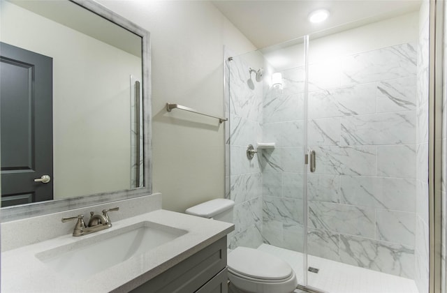 3325 Norris St, Plano, TX 75074 - full bath with a shower stall, toilet, and vanity