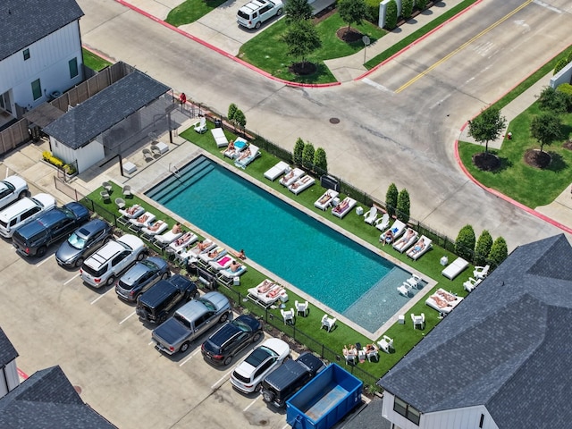 238 Estates Cir, College Station, TX 77840 - drone / aerial view of a pool area