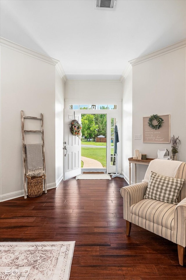 7622 Mary Ann Cir, Blanchard, LA 71107 - foyer entrance featuring ornamental molding, baseboards, and hardwood / wood-style flooring