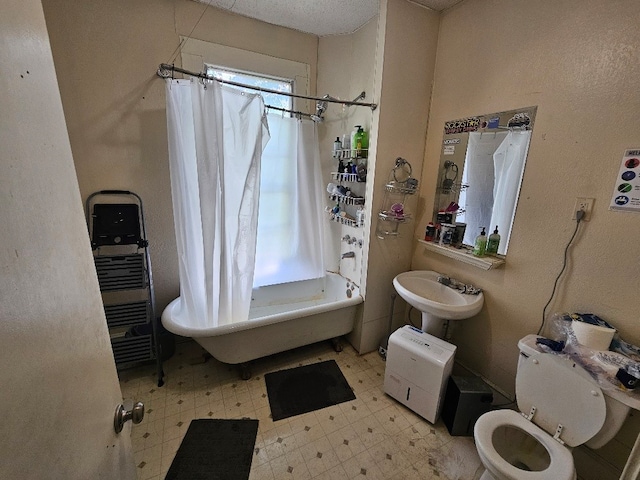 1801 S 10th St S Unit A & B, Waco, TX 76706 - bathroom with tile patterned floors, a sink, and toilet