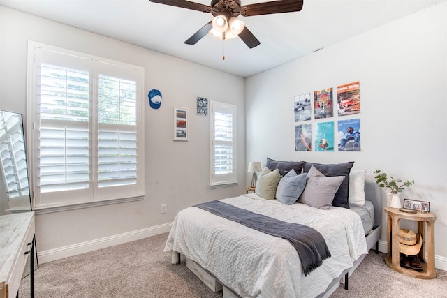 6108 Lipan Ln, Mckinney, TX 75070 - carpeted bedroom with baseboards and a ceiling fan