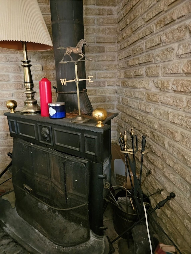 193 County Road 1704, Clifton, TX 76634 - bar area with brick wall
