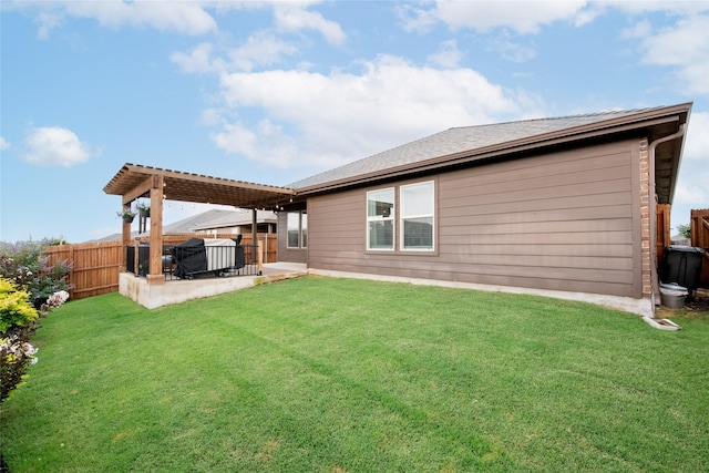 9332 Castorian Dr, Fort Worth, TX 76131 - back of property featuring a patio and a pergola