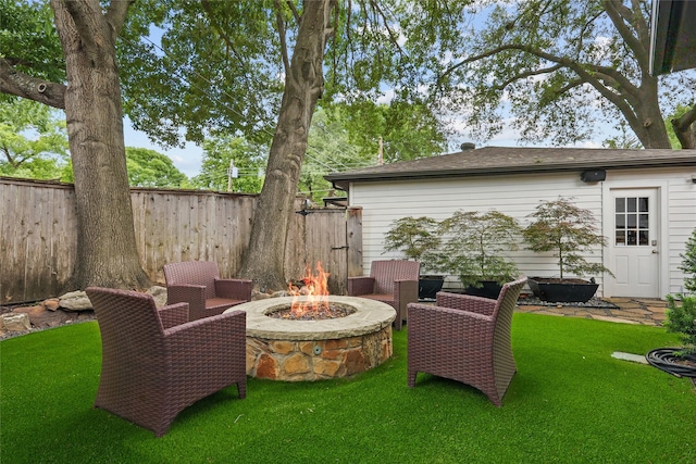 11641 Sasanqua Ln, Dallas, TX 75218 - view of patio / terrace with an outdoor fire pit