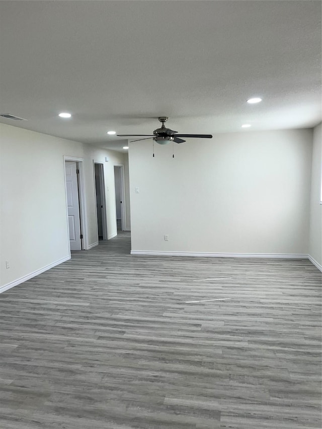 6706 Frontage Rd, Greenville, TX 75402 - unfurnished room featuring recessed lighting, wood finished floors, ceiling fan, and baseboards