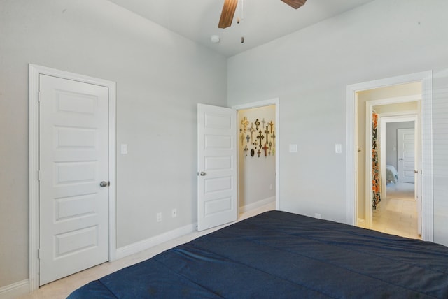 711 Red Stone Ln, Weatherford, TX 76087 - unfurnished bedroom featuring baseboards and a ceiling fan