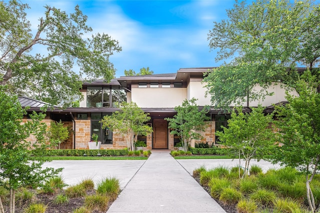 11460 Strait Ln, Dallas, TX 75229 - view of front of property with stone siding