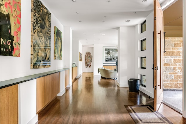 11460 Strait Ln, Dallas, TX 75229 - hall featuring wood finished floors