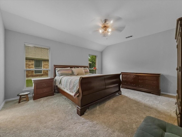 6705 Westover Dr, Rowlett, TX 75089 - bedroom featuring carpet flooring, baseboards, lofted ceiling, and a ceiling fan