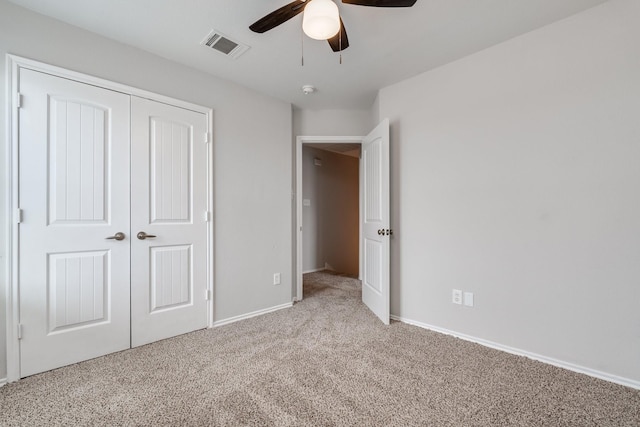 4007 Freedom St, Heartland, TX 75126 - unfurnished bedroom with carpet, a closet, baseboards, and a ceiling fan