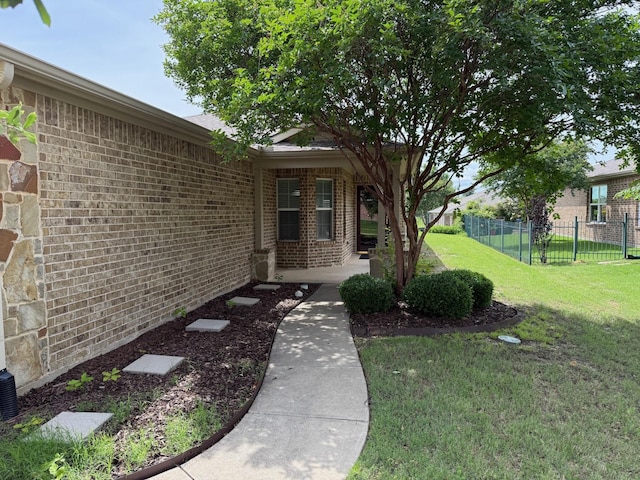 7421 Kite Ln, Frisco, TX 75036 - property entrance with brick siding