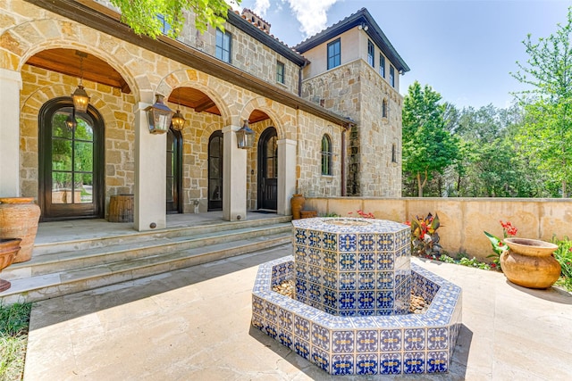 view of patio with a porch