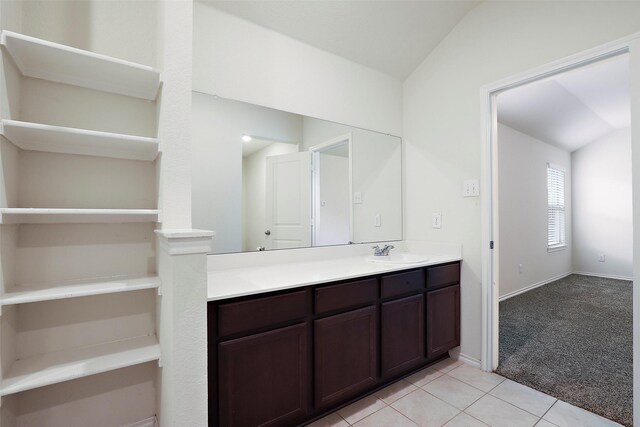 2302 Torch Lake Dr, Forney, TX 75126 - bathroom featuring tile patterned flooring, vanity, and baseboards