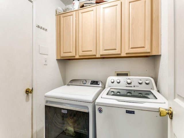 202 Lancelot Dr, Weatherford, TX 76086 - washroom with washer and clothes dryer and cabinet space