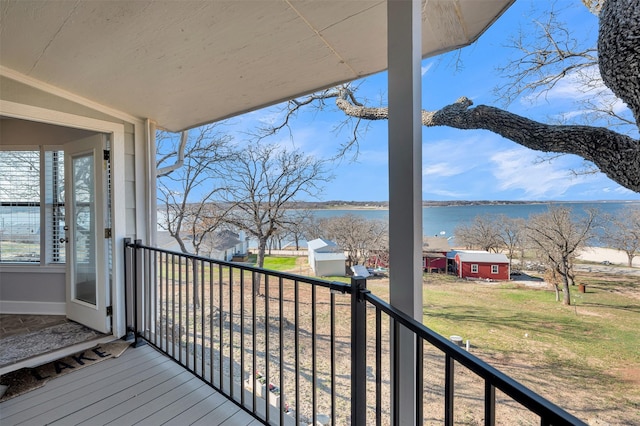 8 Tula Ct, Nocona, TX 76255 - wooden deck with a water view