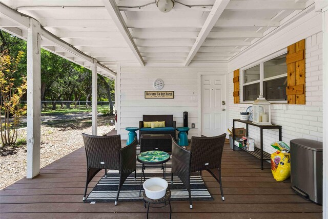 218 Rainbow Dr, Woodway, TX 76712 - view of deck