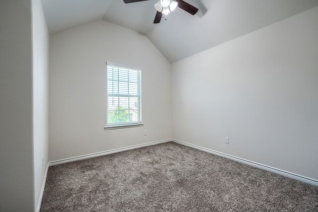 2825 Hale Rd, Celina, TX 75009 - bonus room with ceiling fan, carpet floors, lofted ceiling, and baseboards