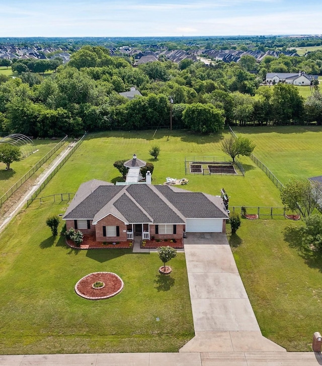 view from above of property