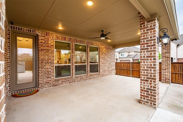 1429 Bridgewater Blvd, Celina, TX 75009 - view of patio / terrace with a ceiling fan and fence
